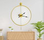 Wallity Mclock-00101 Reloj de Pared Decorativo de Metal Color Dorado 58x80cm